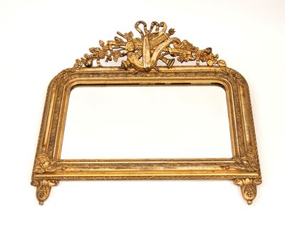 Specchio in legno dorato, stile Luigi XVI, Francia, XIX secolo