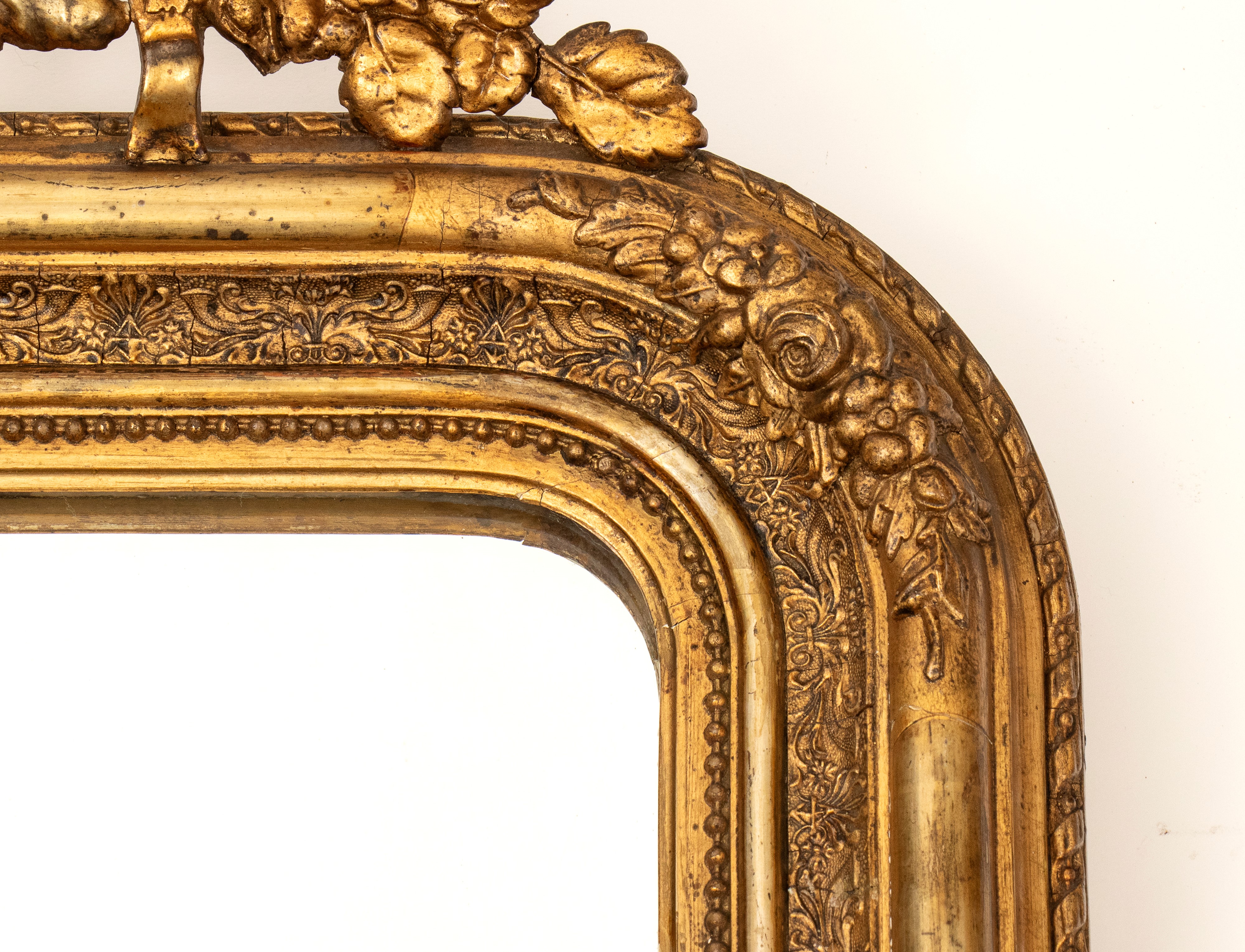 Specchio in legno dorato, stile Luigi XVI, Francia, XIX secolo