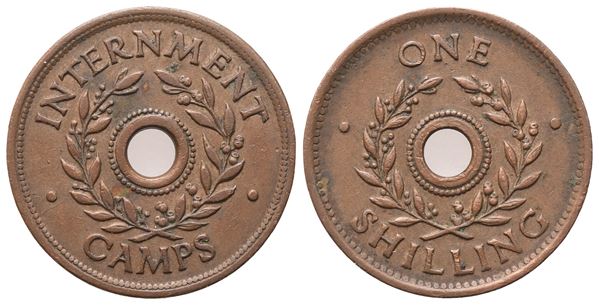 AUSTRALIA. Token campo di prigionia 1943; Cu (2,28 g; 18 mm)