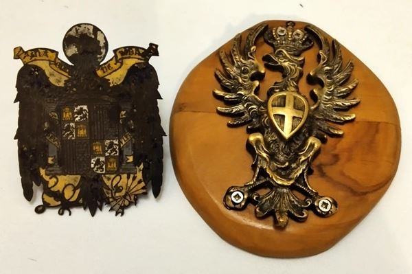 Lotto di aquila Sabauda e Aquila Franchista