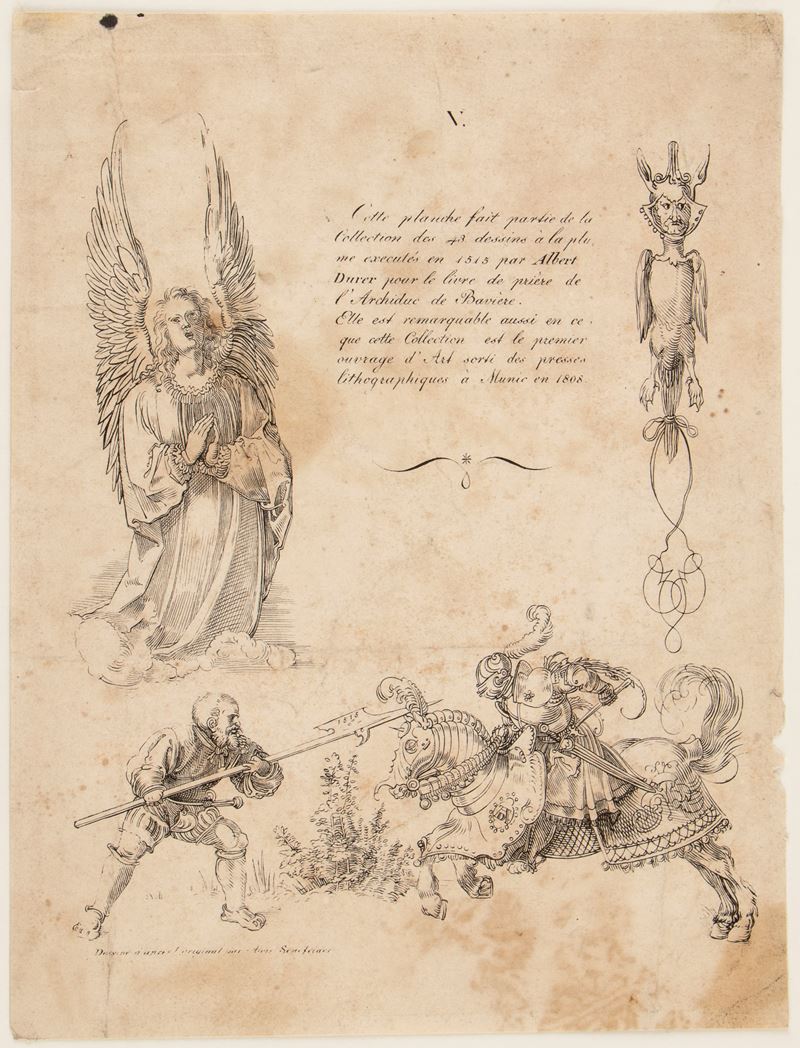 Aloys Senefelder - Disegni da Albrecht Durer, Litografia del 1808