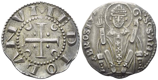 MILANO. Prima Repubblica (1250-1310). Ambrosino; Ag (2,95 g; 21,5 mm)