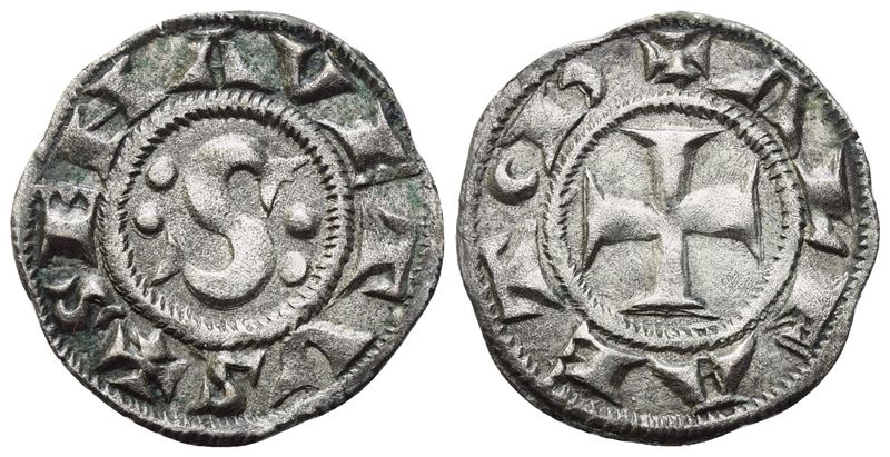 Siena, Denaro piccolo (post 1250) – Mi (0,68 g; 13,5 mm)