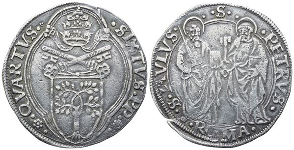 STATO PONTIFICIO. Roma. Sisto IV (1471-1484). Grosso; Ag (3,72 g; 26,8 mm)