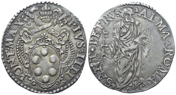 STATO PONTIFICIO. Roma. Pio IV (1559-1565). Giulio; Ag (3,05 g; 27 mm)