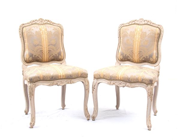 PIERRE LEDUC - A pair of French Louis XV Armchairs
