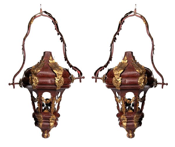Pair of Neo-Renaissance-style lanterns