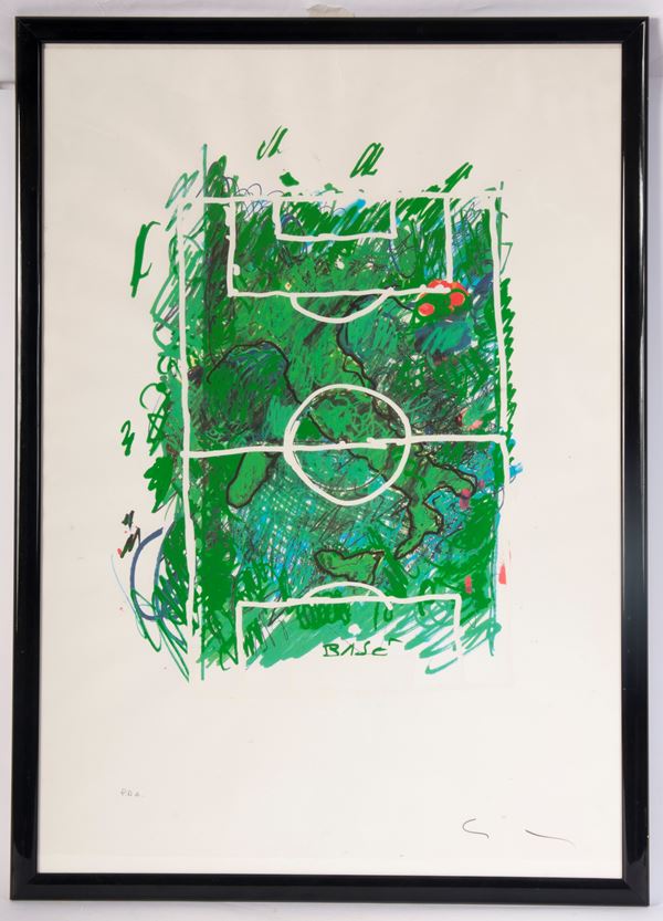 Campo di calcio,  multiplo su carta