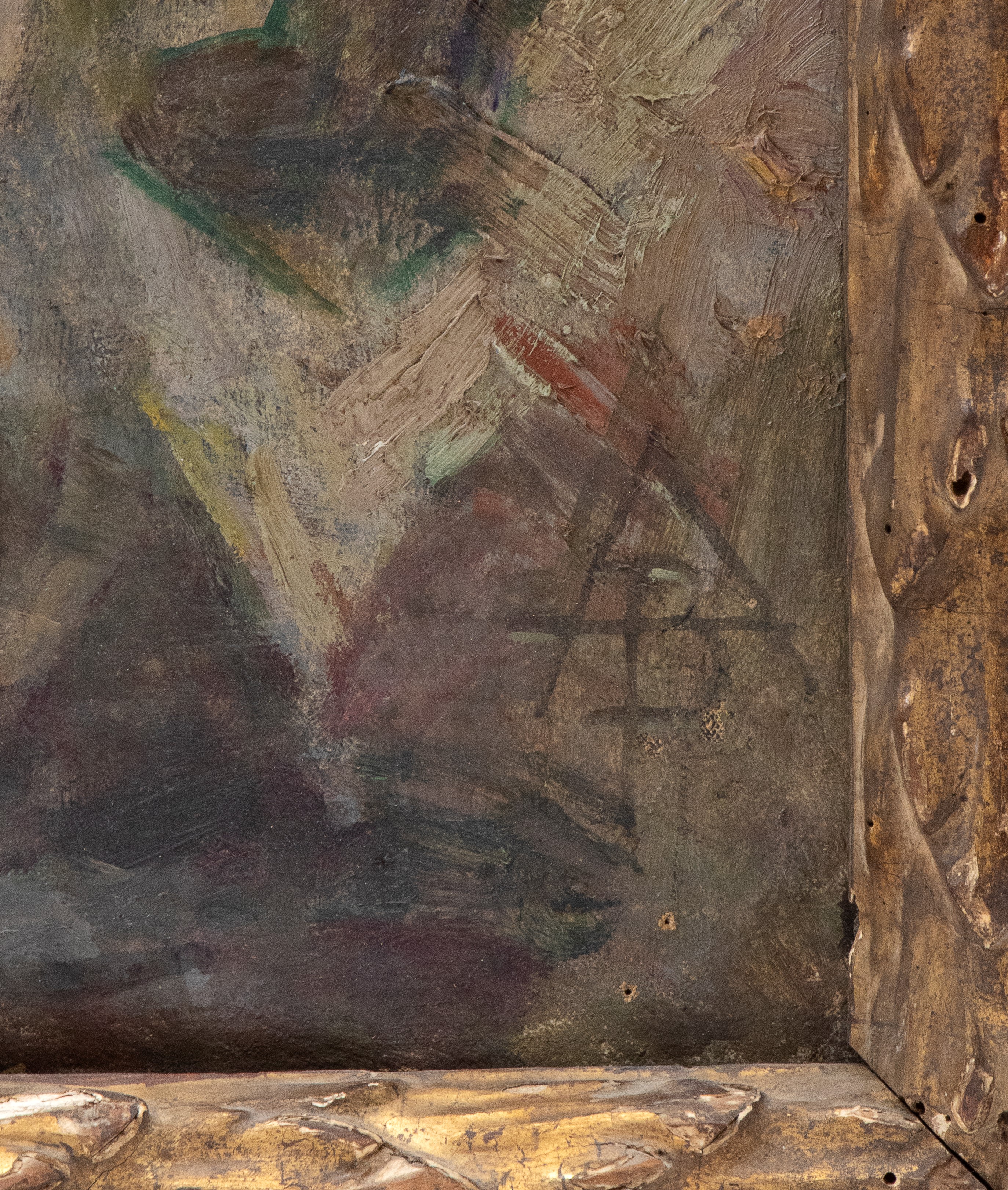 Veduta rurale, pittura di paesaggio e genere, inizio XIX secolo