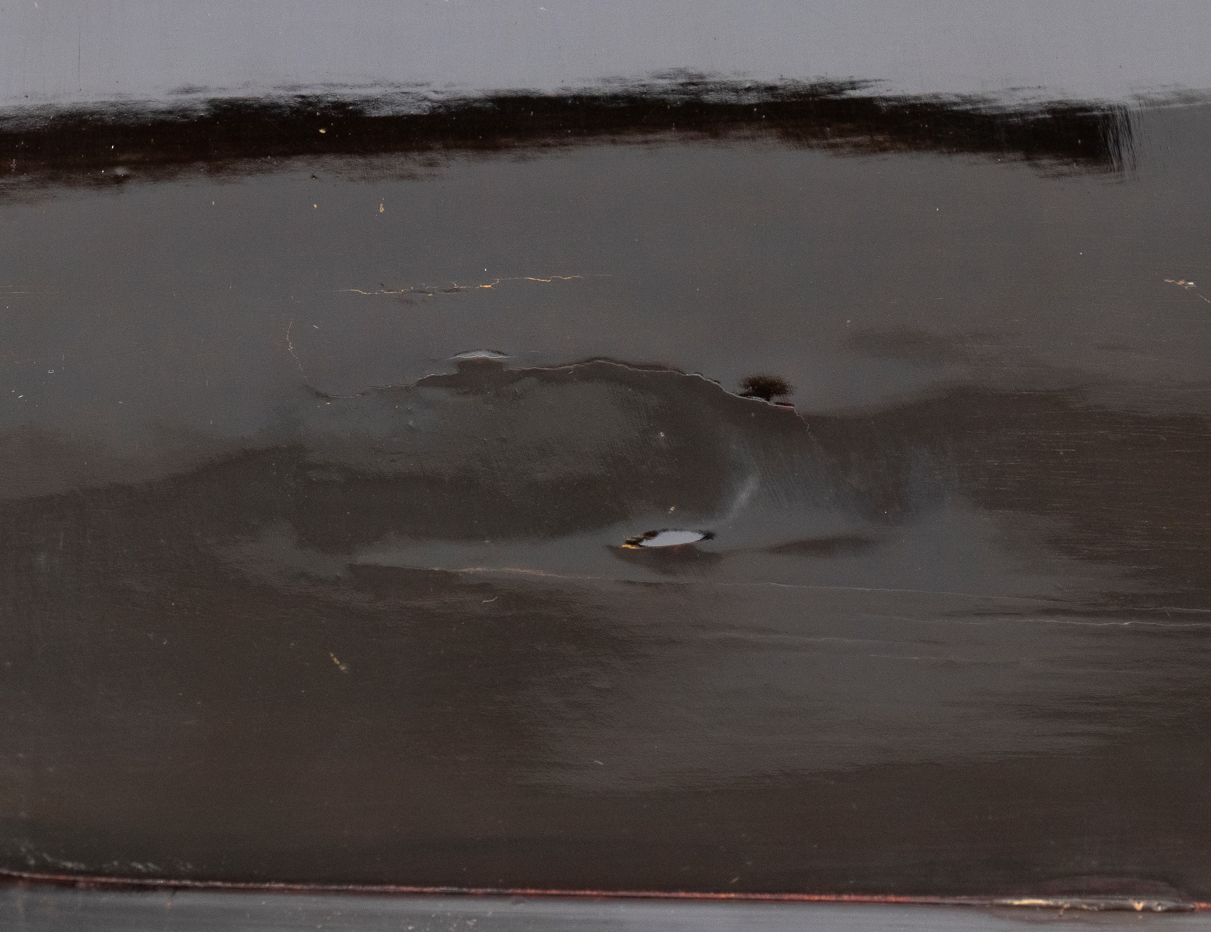 Toletta in noce e legno ebanizzato