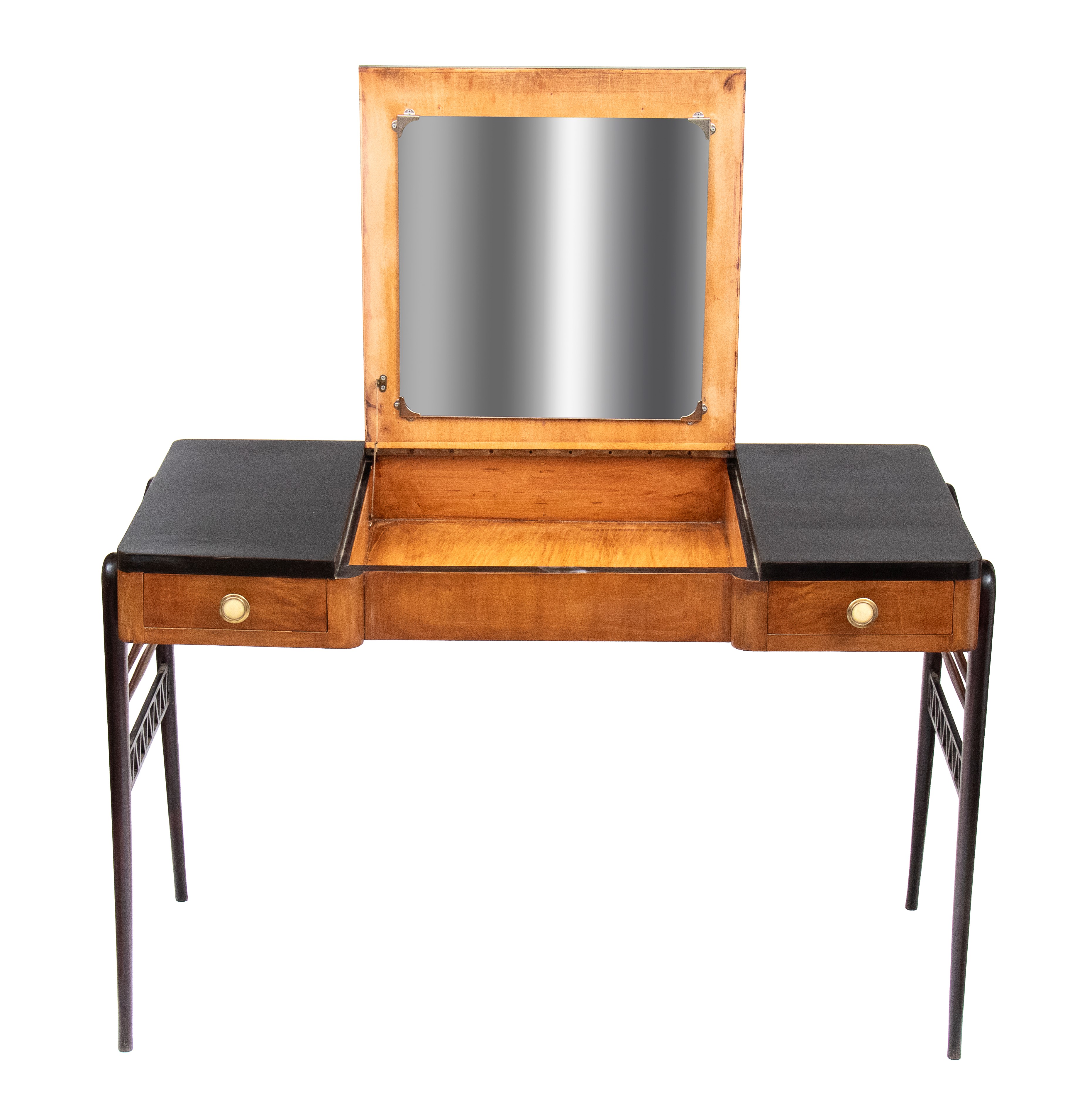 Toletta in noce e legno ebanizzato