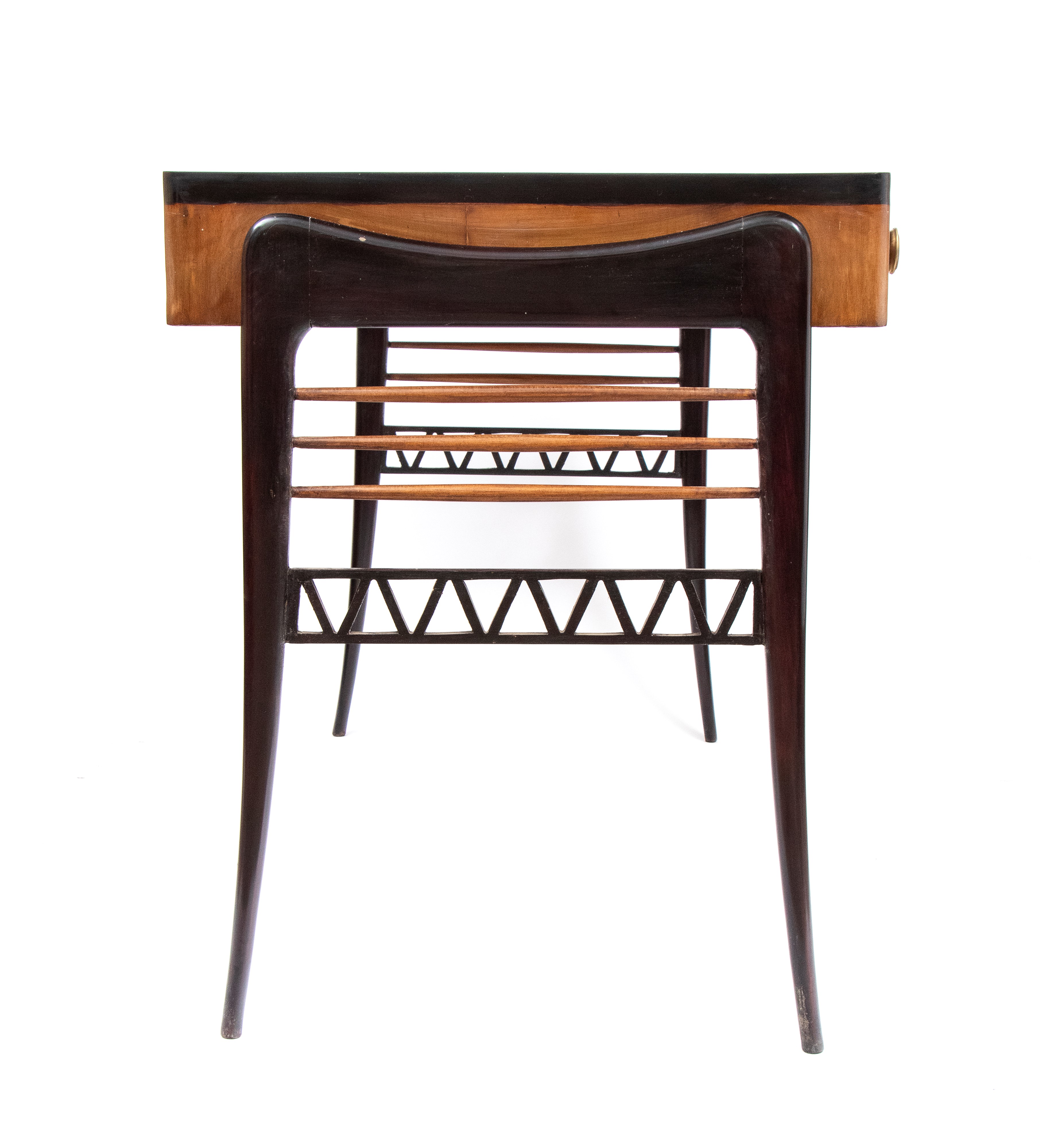 Toletta in noce e legno ebanizzato