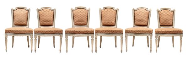 Six lacquered chairs