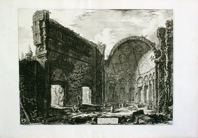 Avanzi di una Sala appartenente al Castro Pretorio nella Villa Adriana in Tivoli, acquaforte
