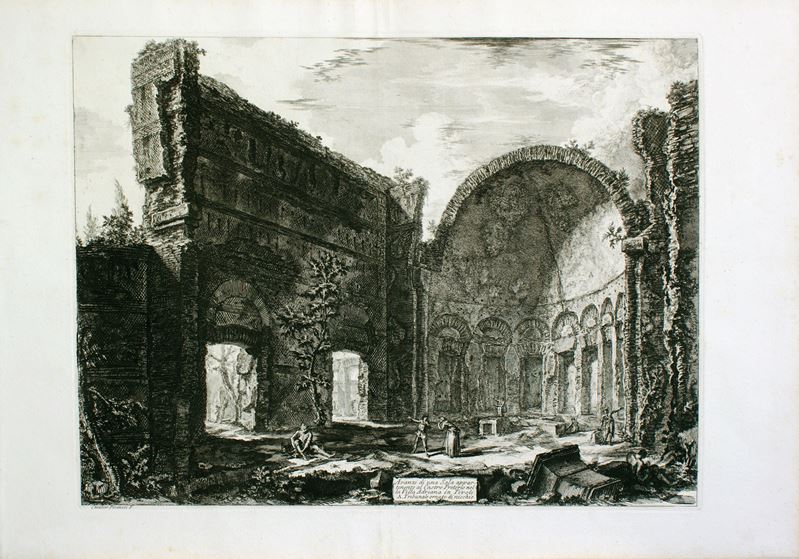 Giovanni Battista Piranesi - Avanzi di una Sala appartenente al Castro Pretorio nella Villa Adria...