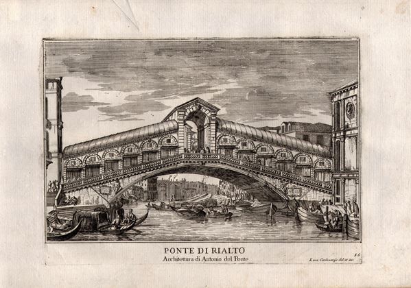 Luca Carlevarijs - Ponte di Rialto | Veduta della Zecca | Palazzo Leze