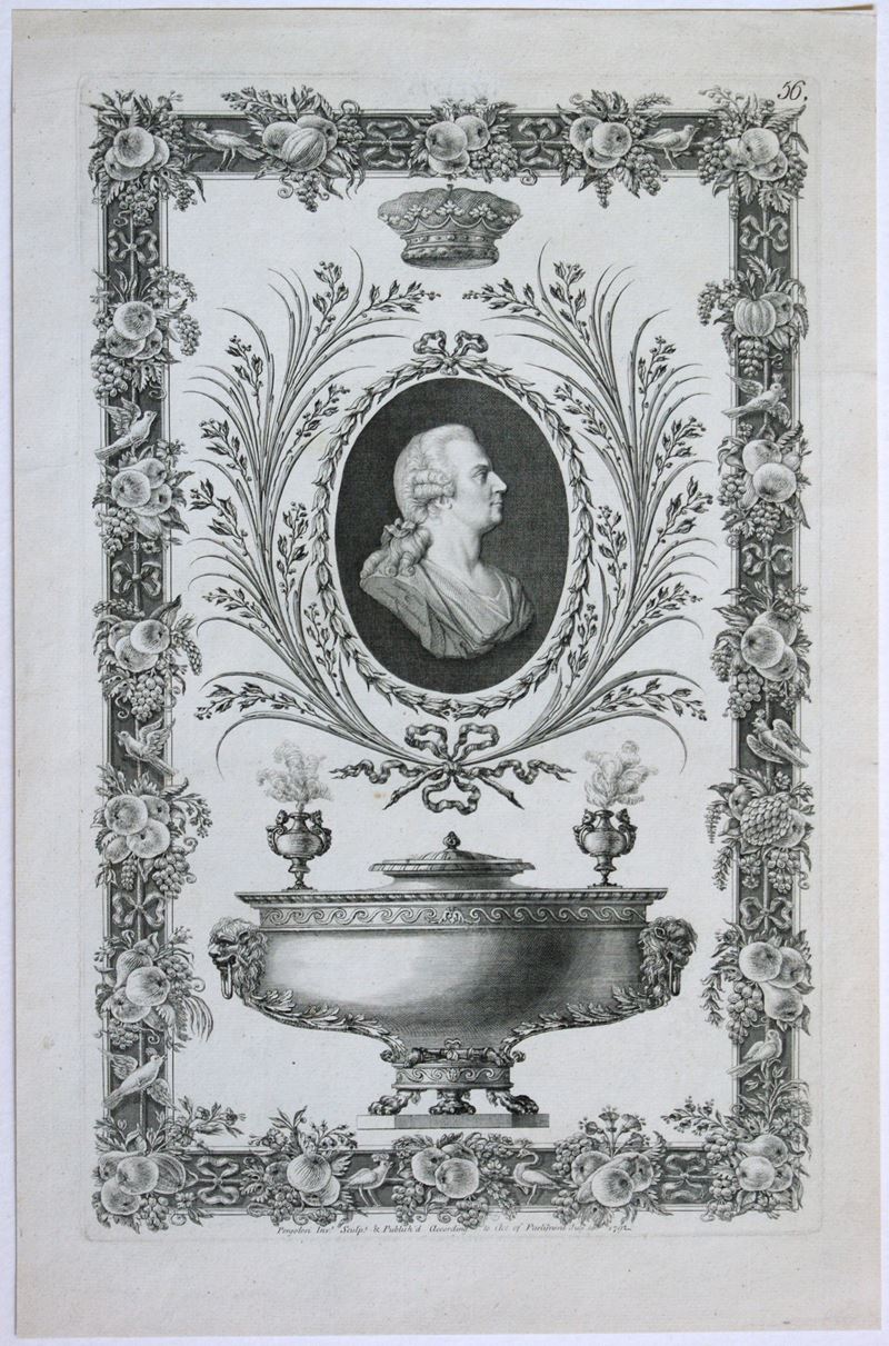Michel Angelo Pergolesi - Ritratto del Duca di Northumberland, acquaforte