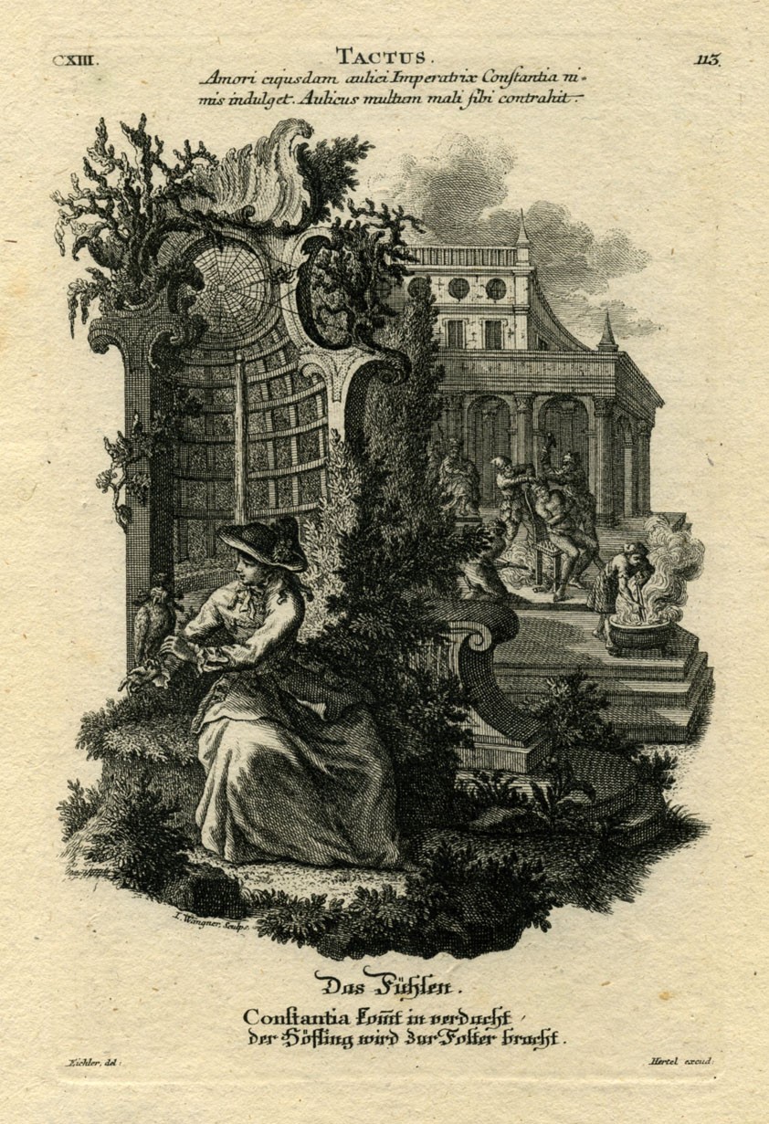 Jeremias Wachsmuth - Allegorie dei Cinque Sensi, acquaforte