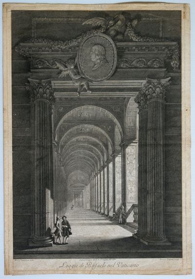 Loggie di Raffaele nel Vaticano da un disegno di Piero Camporesi, acquaforte