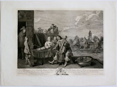 David Teniers et sa famille, acquaforte e bulino