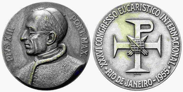 CITTA' DEL VATICANO. Pio XII (1939-1958) Medaglia 1955. Ag (50 mm). PIVS XII PO...  - Auction Monete e medaglie moderne Italiane ed Estere - Bertolami Fine Art - Casa d'Aste