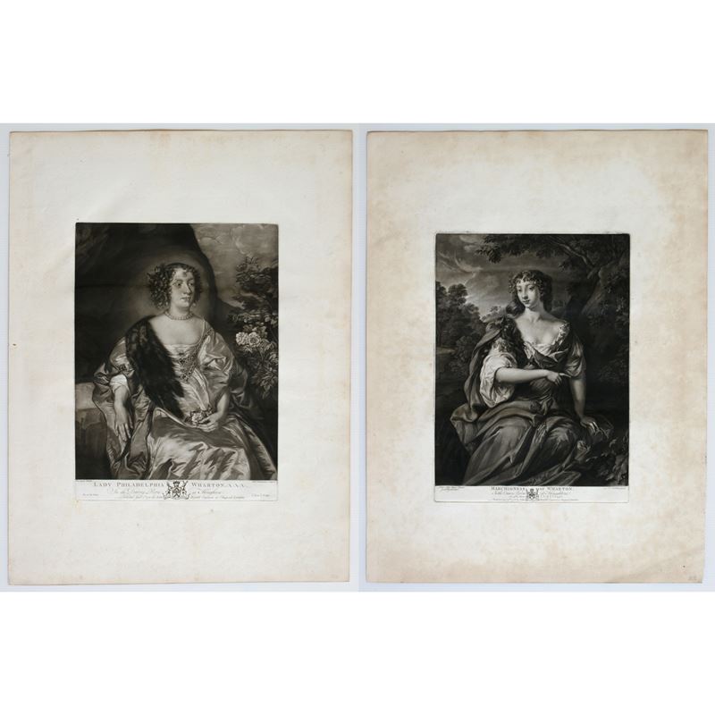 Richard Earlom, Robert Dunkarton - Marchioness of Wharton e Lady Philadelphia Wharton