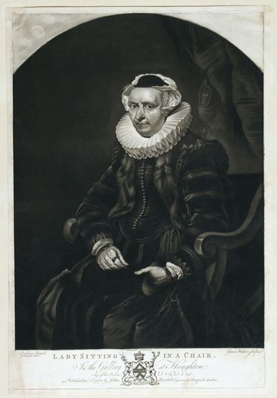 Lady Sitting in a Chair, mezzatinta