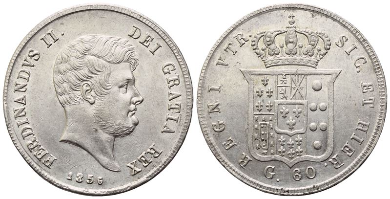 Ferdinando II di Borbone, Mezza Piastra del Regno delle Due Sicilie (1856)