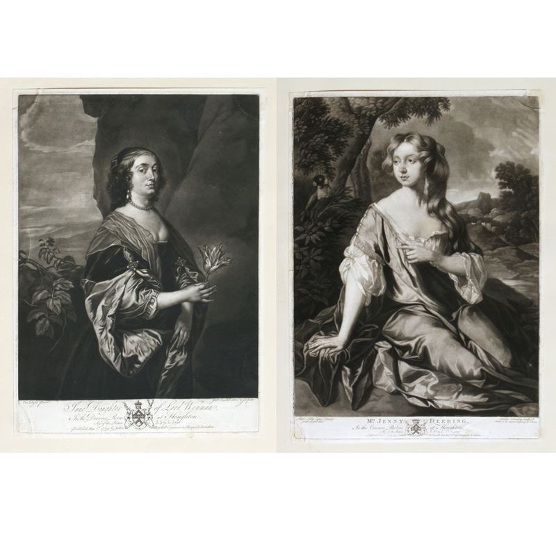 Josiah Boydell, Jane daughter of Lord Wenman | Charles Townley, Mrs Jenny Deering - Incisioni mez...