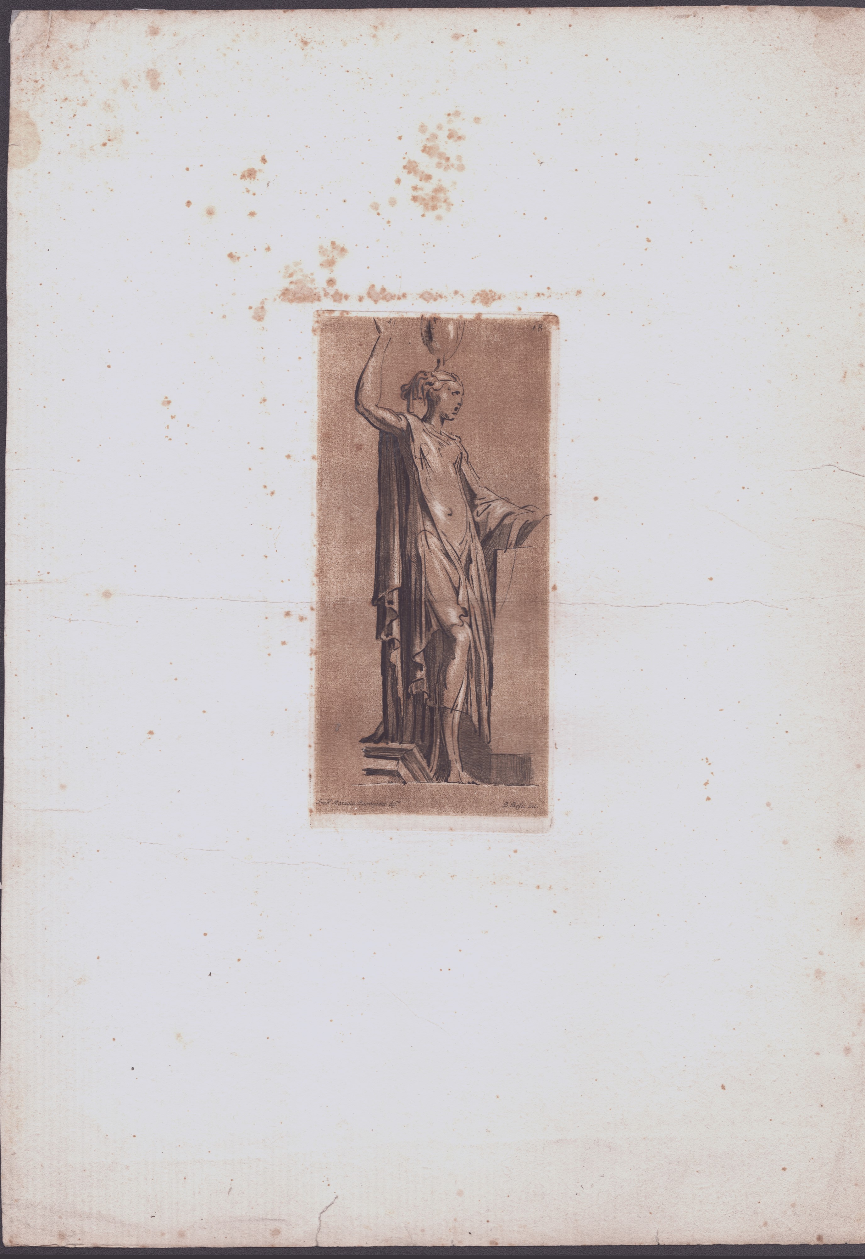 Benigno Bossi - Raccolta di disegni originali di Fra. Mazzola detto il Parmigianino, acquaforte a...