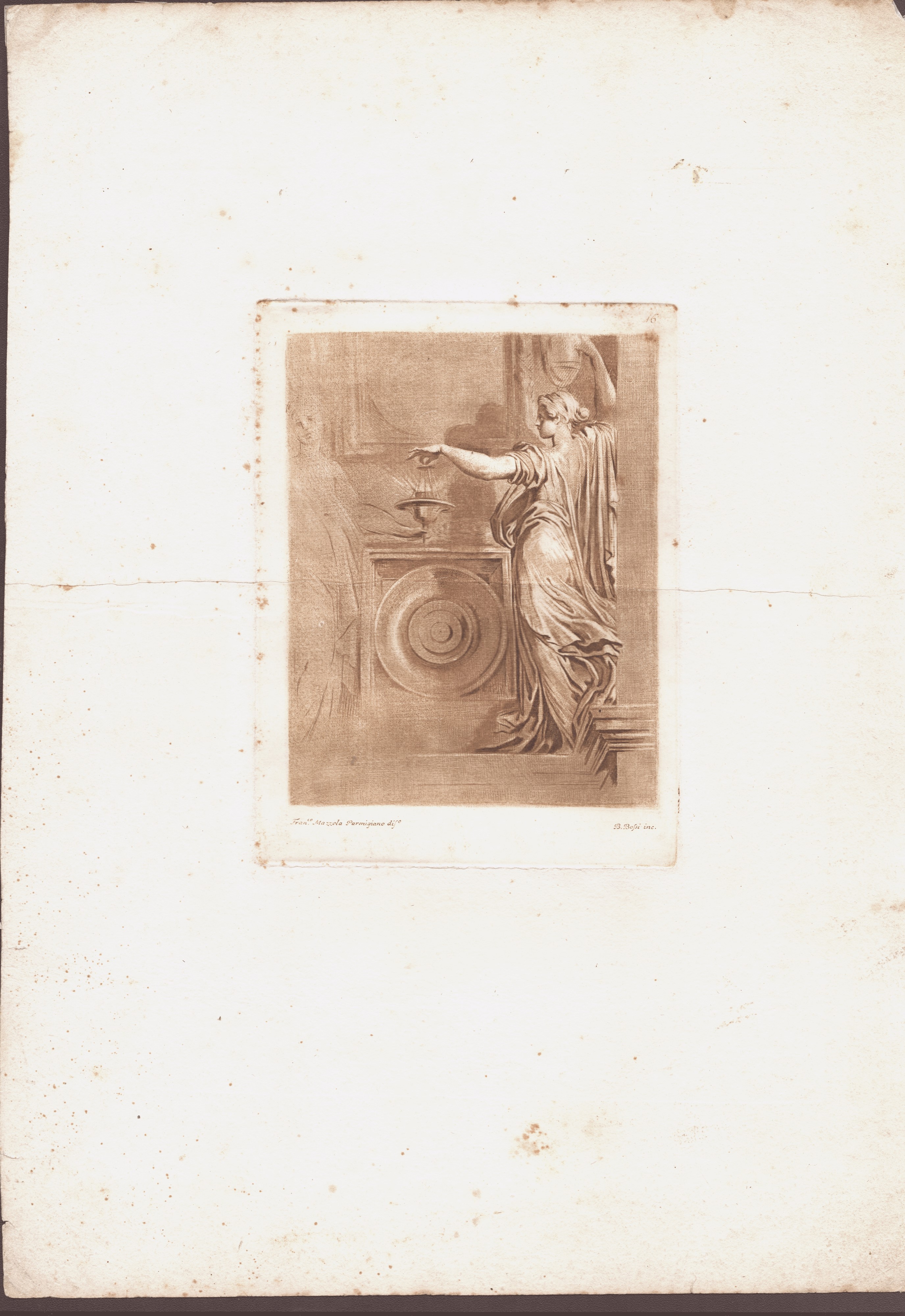 Benigno Bossi - Raccolta di disegni originali di Fra. Mazzola detto il Parmigianino, acquaforte a...