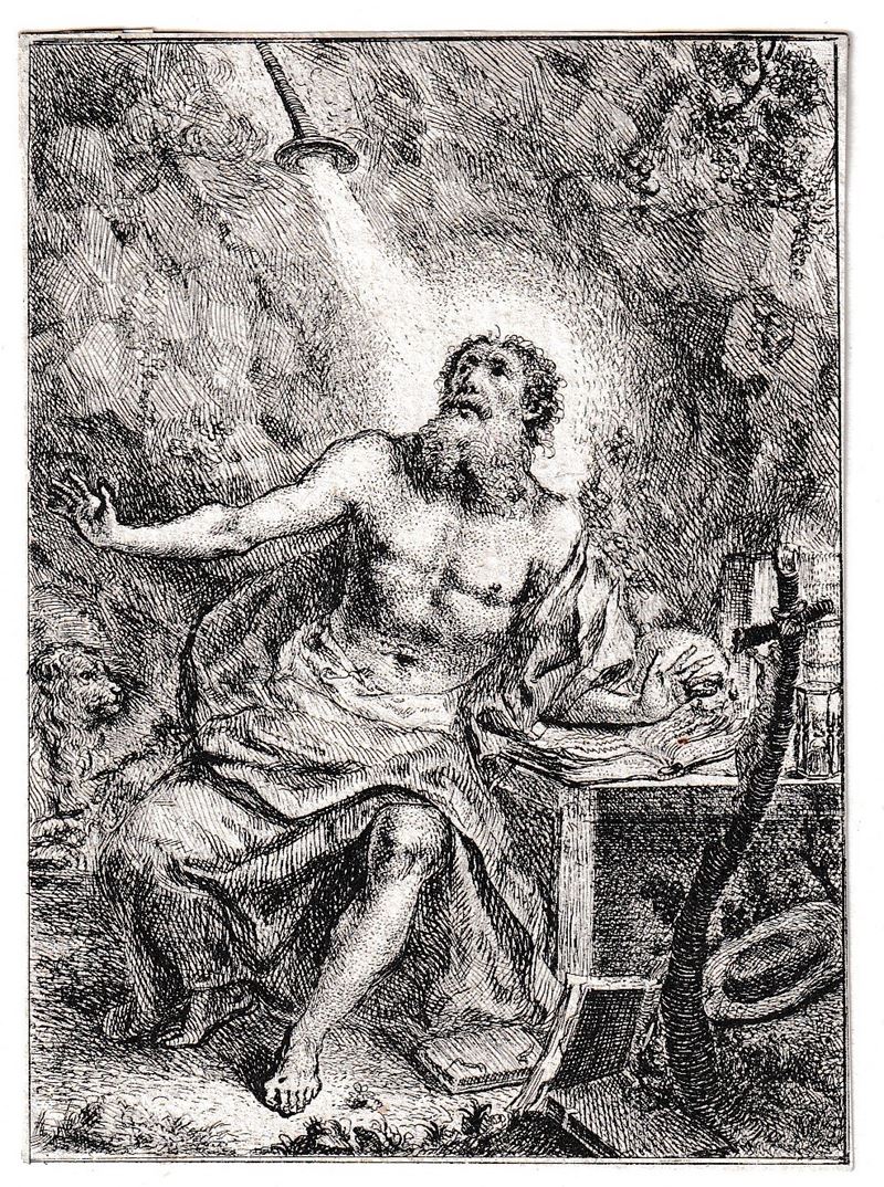 Bartholomaus Ignaz Weiss - San Girolamo - Acquaforte