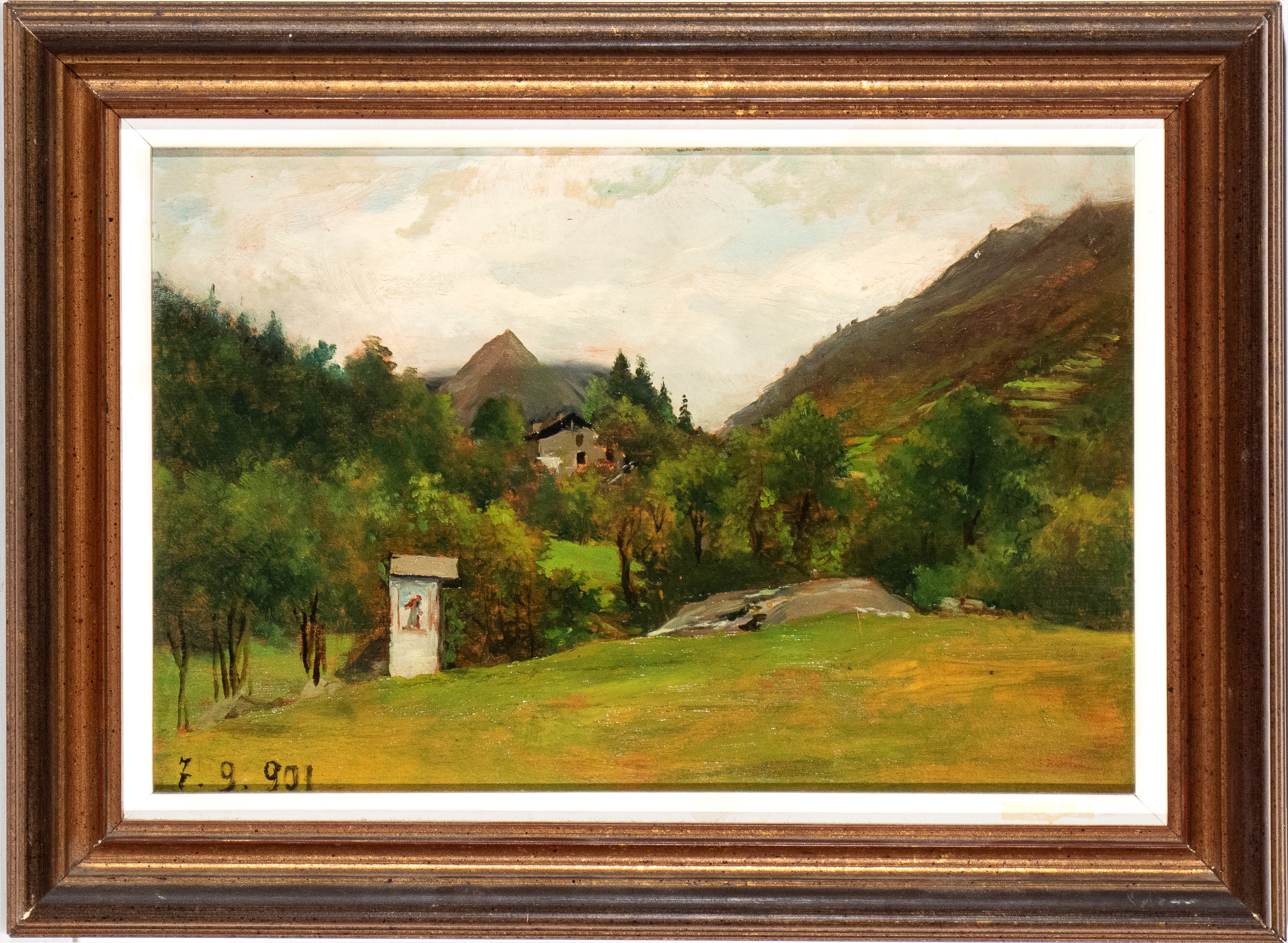 Paesaggio collinare con casa
