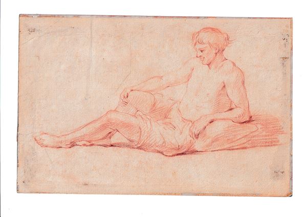 Studio per una figura maschile seduta