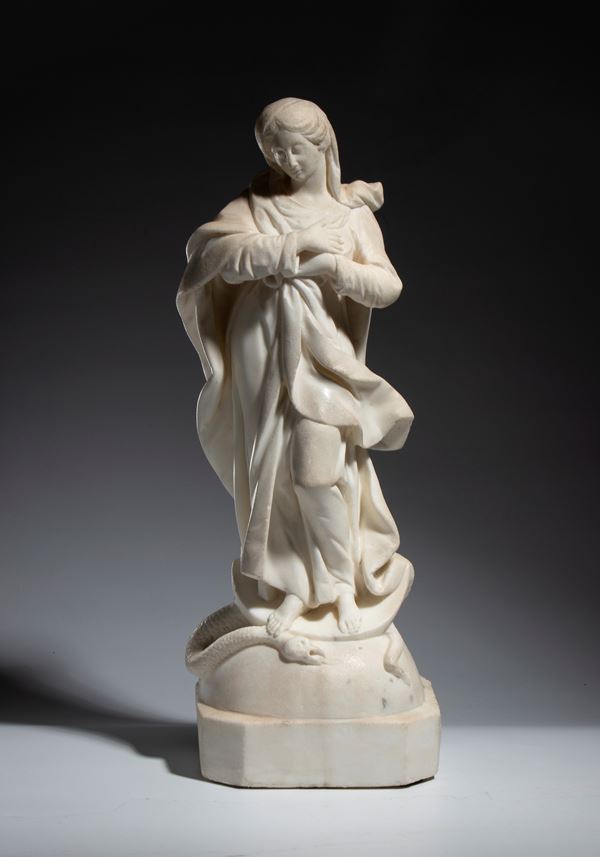 Marble sculpture depicting the Immaculate Conception