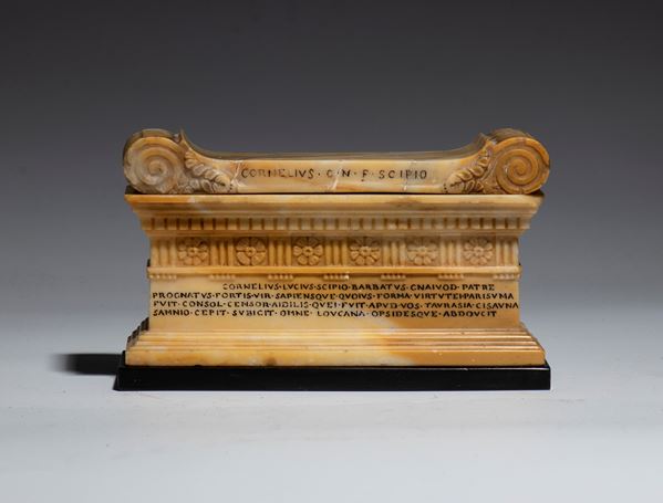 Marble inkwell inscribed to Cornelius Scipio, Grand Tour of Rome