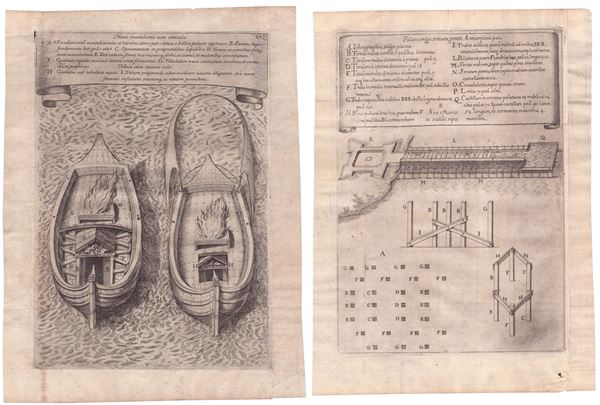 Brulotti (navi incendiari) | Ponte costruito sul fiume Schelda
