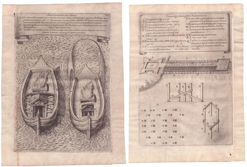 Brulotti (navi incendiari) | Ponte costruito sul fiume Schelda