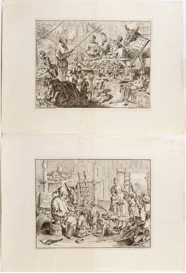 Filippo Vasconi - Il Platon de pulcinella fra suoi portici... | Per cert'infermità fiera e nascosa..., da Pier Leone Ghezzi