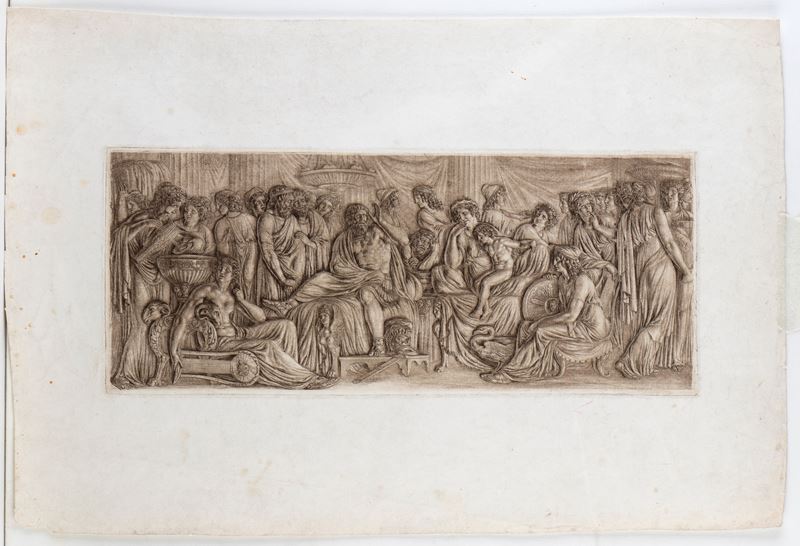 Luigi Ademollo - Fregio con divinità, acquaforte e acquatinta