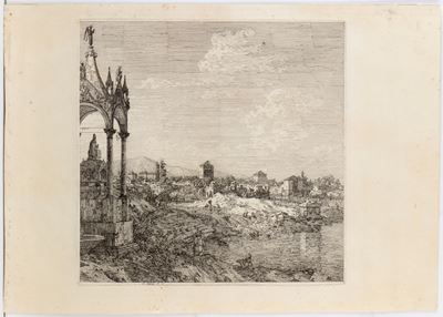 Giovanni Antonio Canal, La Tomba del Vescovo, acquaforte