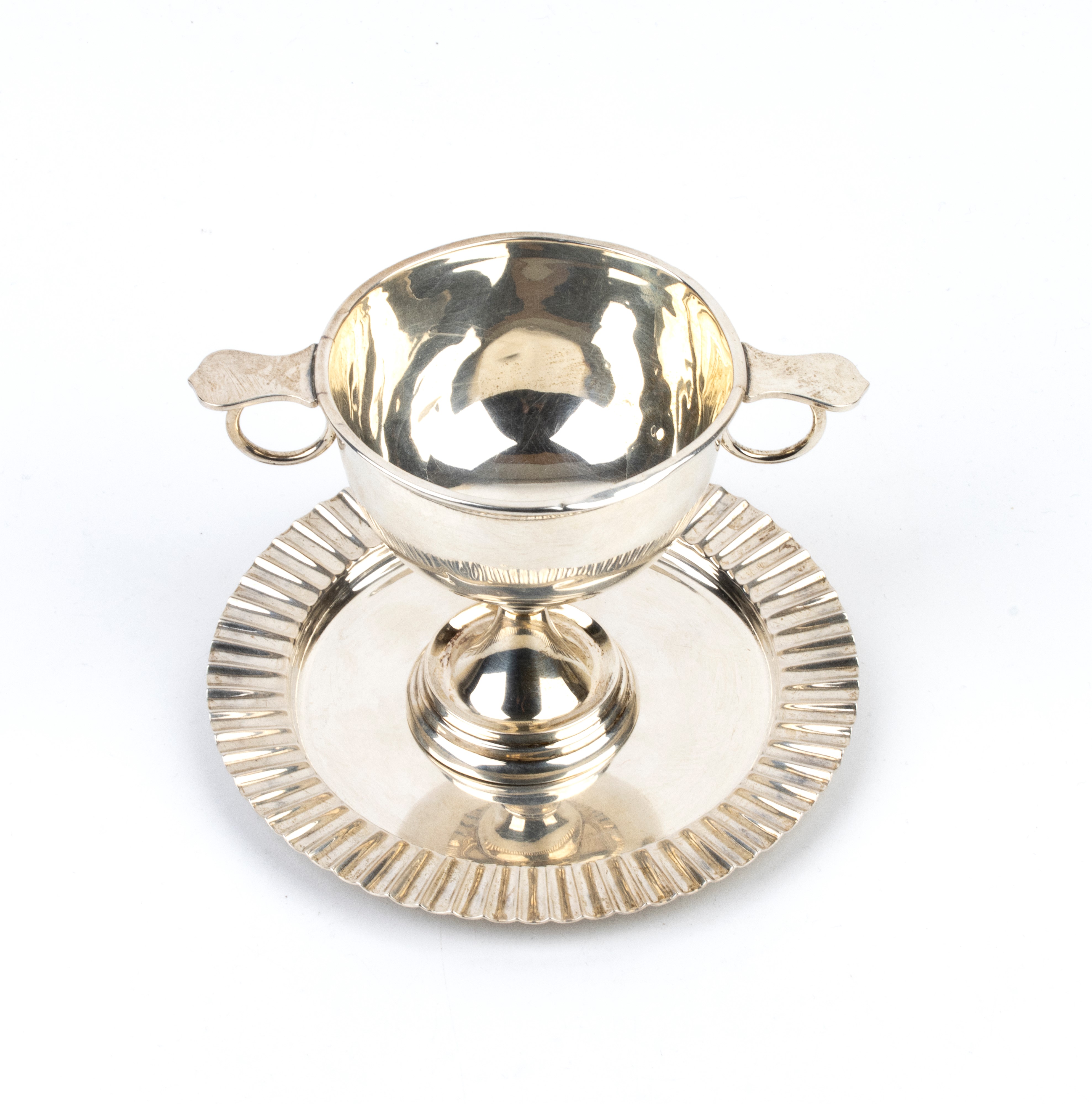 Walker & Hall, Coppa con piattino inglese (argento 925/1000), Birmingham 1937