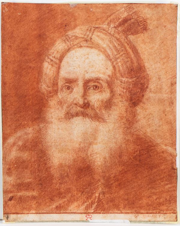 Studio per una testa di anziano con turbante