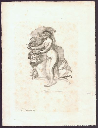 Femme au cep de vigne, litografia