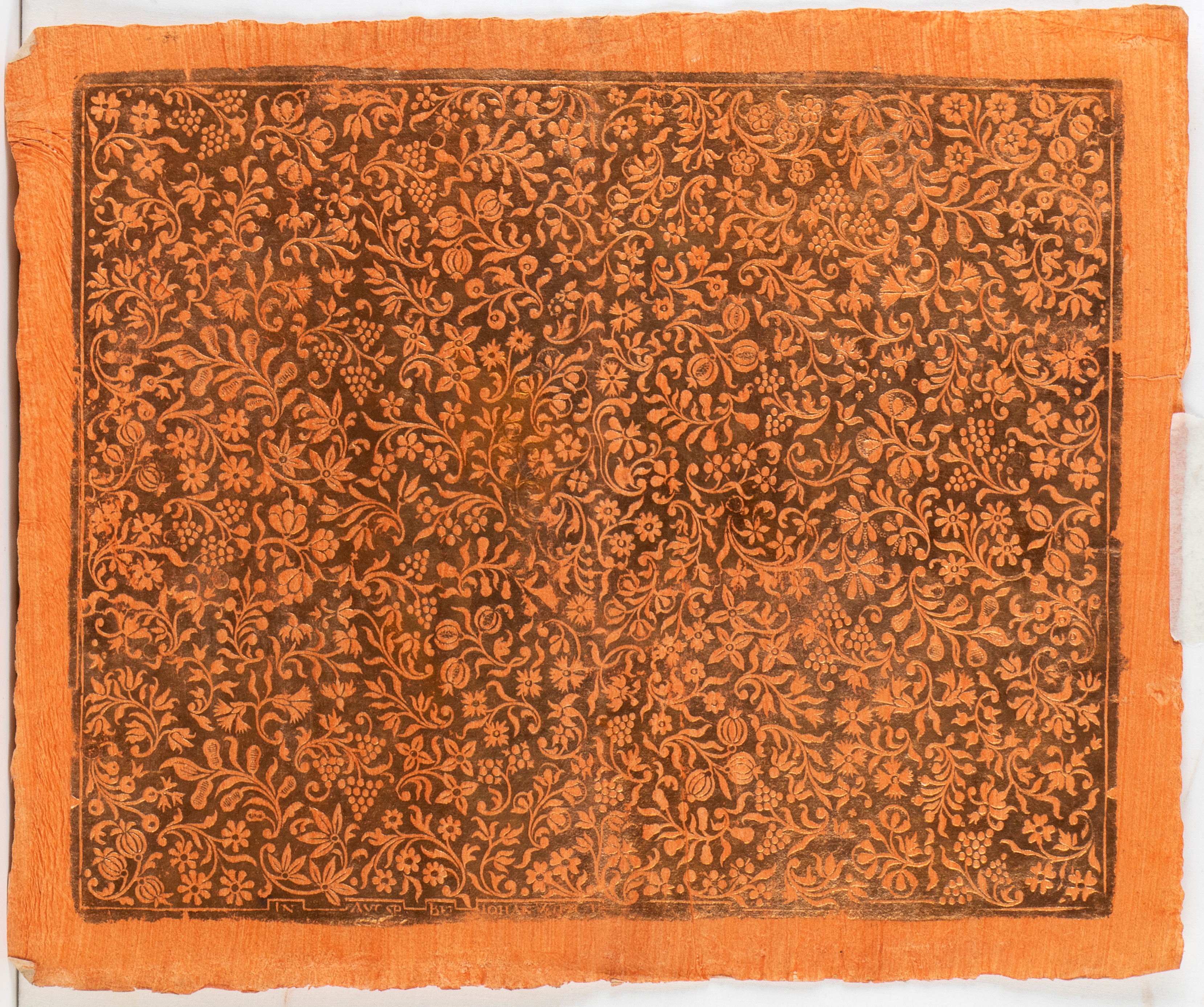 Paul Reymund - Lotto di sei carte da rivestimento (Buntpapier), xilografia
