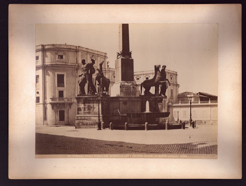 Fotografie di Roma: Fontana in Piazza del Quirinale, Piazza del Popolo con veduta di San Pietro, ...