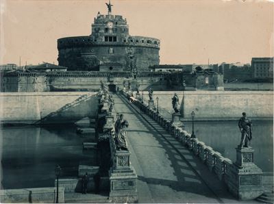Fotografia, Veduta di Castel Sant’Angelo, bromuro, fine XIX-inizi XX secolo