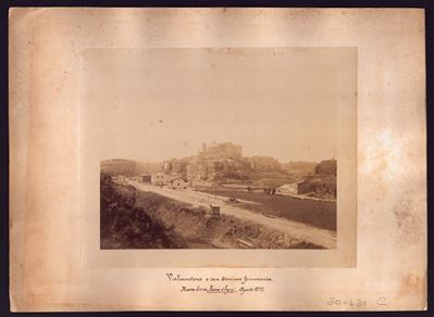 Valmontone, Veduta della stazione ferroviaria – Albumina, 1892