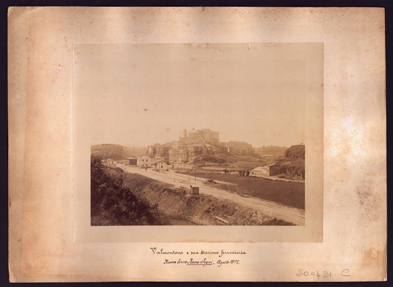 Valmontone, Veduta della stazione ferroviaria – Albumina, 1892