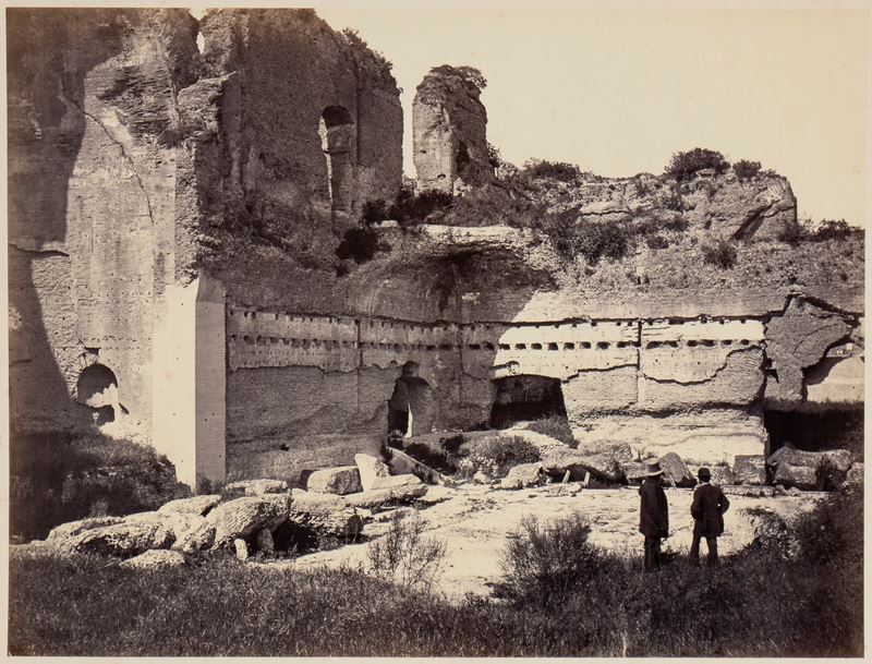 Pompeo Molins, Terme di Caracalla a Roma, fotografia originale all'albumina